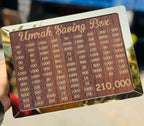 Wooden Umrah Saving Box – 210,000 Savings Goal