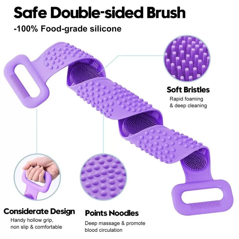 Silicone Back Scrubber Strap (Random Color)
