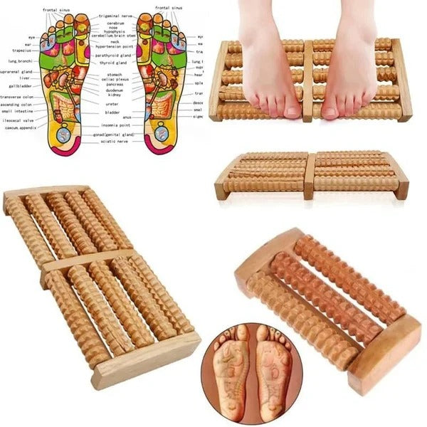 Premium Quality Wooden Roller Foot Massager