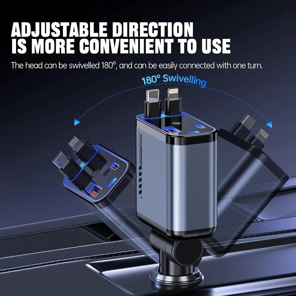 4-in-1 Fast Car Charger (USB-C)