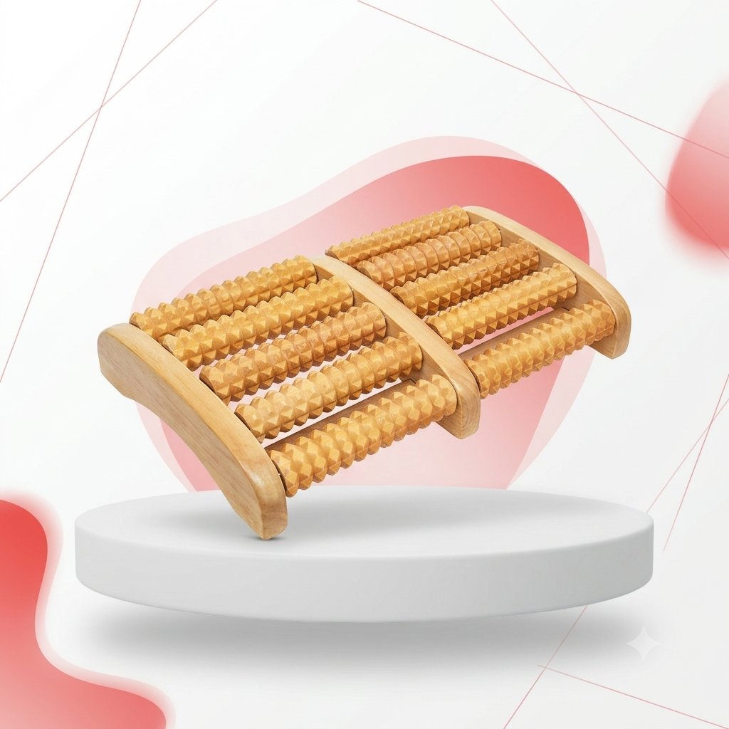 Premium Quality Wooden Roller Foot Massager