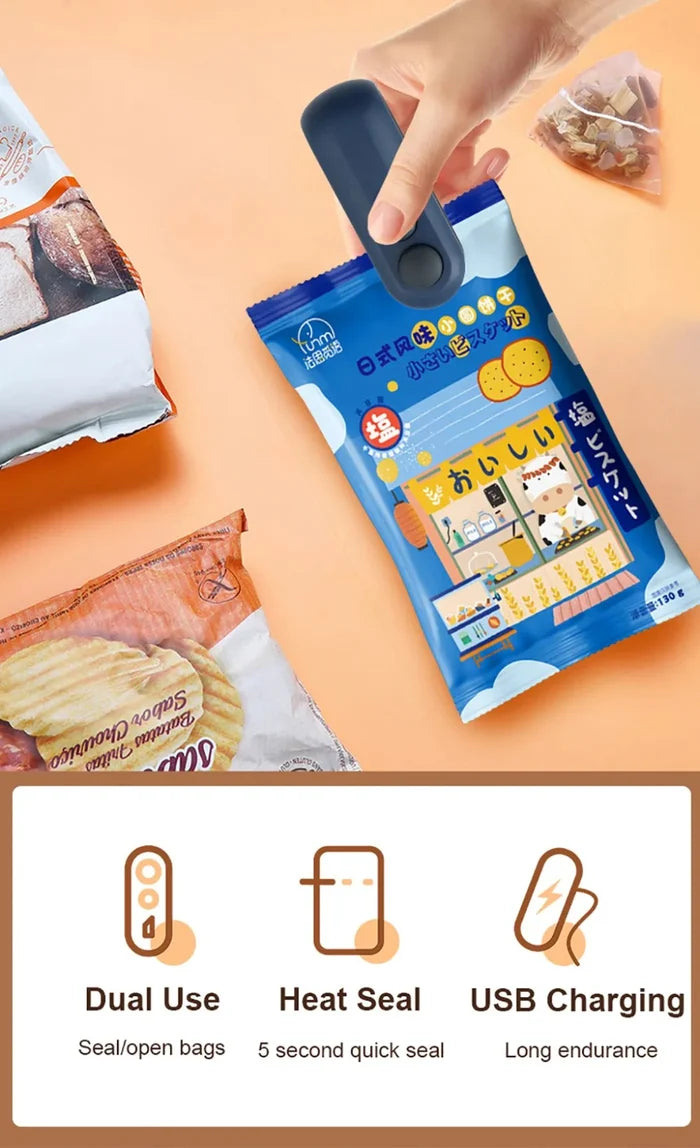 Rechargeable 2-in-1 Bag Sealer & Cutter (Portable)