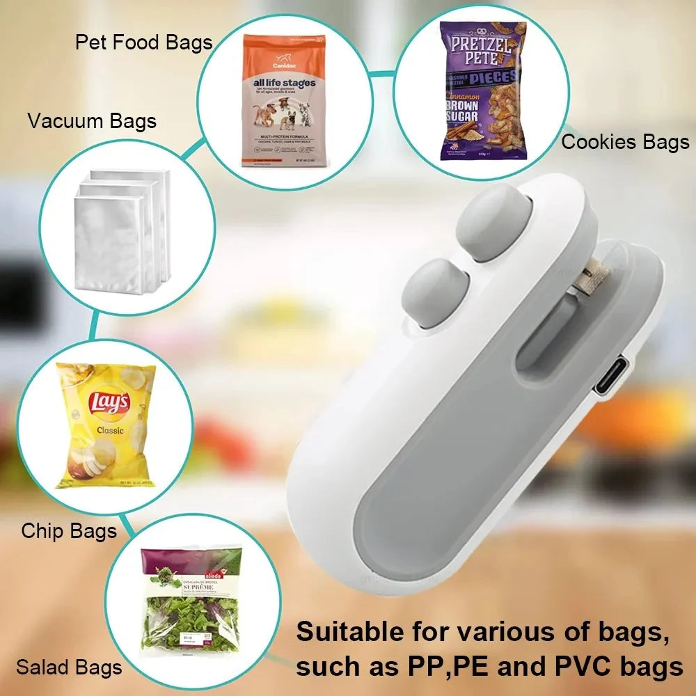Rechargeable 2-in-1 Bag Sealer & Cutter (Portable)