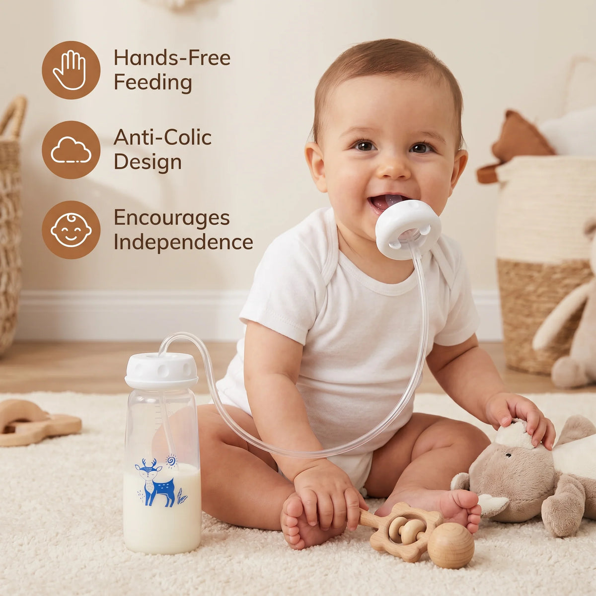 hands free baby feeding bottle Gadgetwala online Pakistan